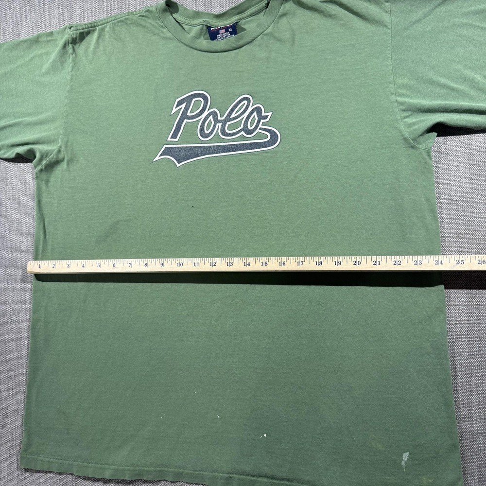 Polo Sport Ralph Lauren Shirt Mens XL Green Polo‎ Logo Graphic Tee Made USA - Picture 6 of 8